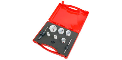 ELECTRICIANS HOLE SAW SET IN CARRY CASE