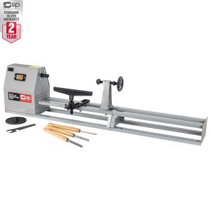 01458 SIP 14" x 40" STARTER WOOD LATHE WITH CHISEL KIT