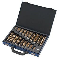 170pce Titanium Coated HSS Drill Bit Set , 1801565